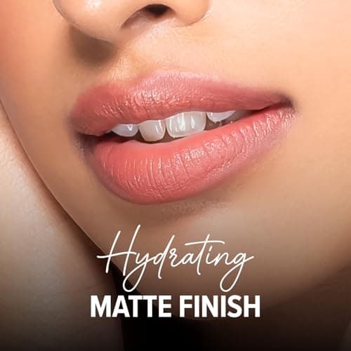 Mila Beauté Creamy Comfort Matte Long-Lasting Lipstick for Women | Highly Pigmented & Hydrating Lipstick with Jojoba | Single Swipe Application | Suitable for Indian Skin Tones - PINK BLAST