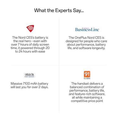 OnePlus Nord CE5 | MediaTek Dimensity | Massive 7100mAh Battery | Powered by OnePlus AI | 256GB 8GB | Black Infinity