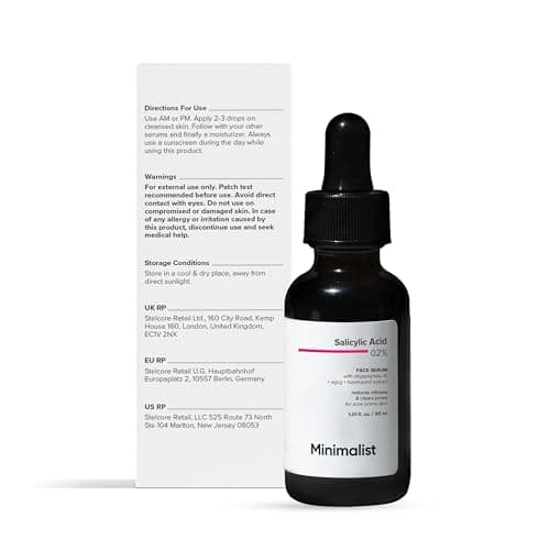 Minimalist Anti-Acne 2% Salicylic Acid Face Serum for All Skin Types | Reduces Blackheads,Oiliness, Excess Oil & Bumpy Texture | BHA Based Exfoliant | 30 ml