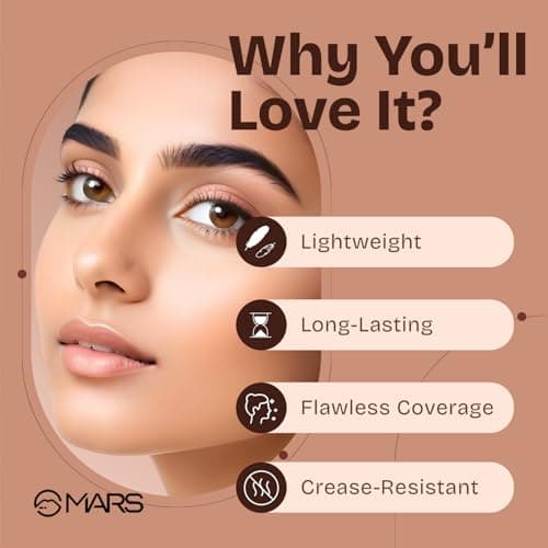 MARS SPF50 PA++++ Cancel Concealer with Radiant Natural Finish (6.0 ml) (06-HONEY GLOW) | Lightweight | Medium to High Coverage | Long-Lasting & Multi-Purpose | Crease Resistant