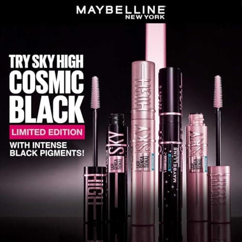 Maybelline New York Lash Sensational Sky High Mascara, Very Black, Lengthening and Volumizing Mascara With Bamboo Extract & Fibres, Ophthalmologist tested and Waterproof | 6ml