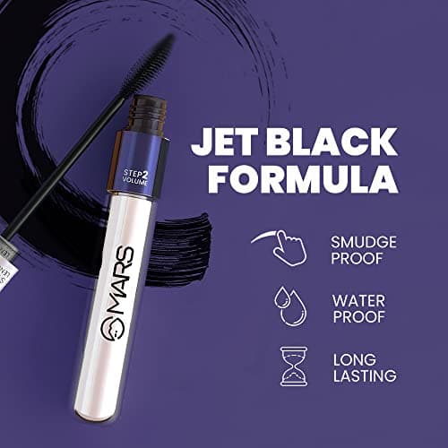 MARS Double Trouble Volumizing and Lengthening Mascara | 2-in-1 Mascara for Women | Long Lasting (15 ml) (Black)