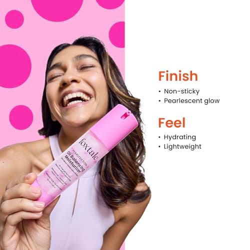 Foxtale Oil-Balancing Gel Moisturizer with Niacinamide, Azelaic Acid Pearls & Cica, 8hr Shine-Free Hydration, Lightweight, Sebum Control, For Oily & Acne-Prone Skin, 50 ml | For Men & Women