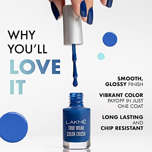 Lakme True Wear Color Crush Nail Polish, Long Lasting & Vibrant Nail Paint, 71, 6ml