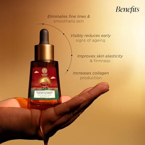 Forest Essentials Soundarya Anti Ageing Serum with 24K Gold | Ayurvedic Face Serum for Clarity, Pigmentation, Firming & Toning the Skin | With Pure Gold & Herbal Extracts