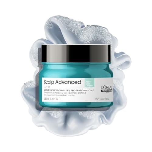 L’Oréal Professionnel Scalp Advanced Anti-Oiliness 2-In-1 Deep Purifier Clay 250gms| For Very Oily Scalps | Purifies the Scalp Deeply with 3% AHA & 6% Clay | For Men & Women
