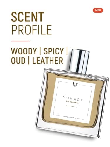 EM5 Nomade Perfume for Him/Her | Amber Oud Smoky leather Accords | Unisex Perfume Spray for Men & Women | Strong & Long Lasting Fragrance | Gift for Him & Her | 50ml