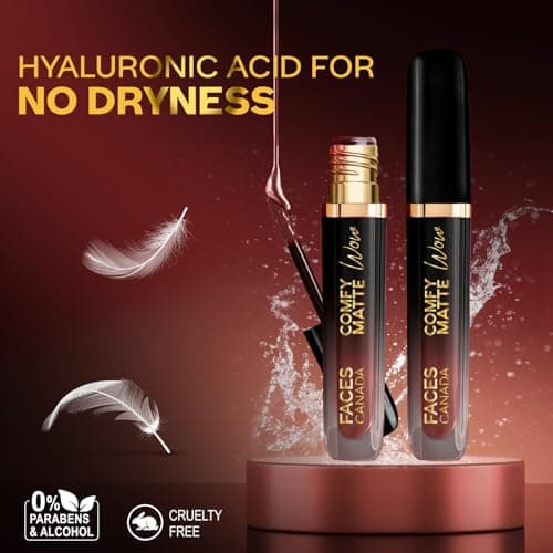 FACESCANADA Comfy Matte Wow Liquid Lipstick - Cocoa Crush 07, 3.8Ml | One Swipe Application | Highly Pigmented | Comfortable Wear | Glides Smoothly | Long Lasting | Transferproof