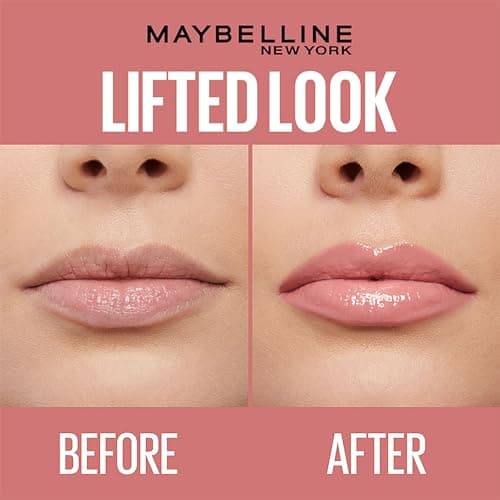 Maybelline New York Smooth And Non-sticky Lifter Gloss - Petal | Tinted Lip Gloss With Hyaluronic Acid for Hydrated & Plump Lips | Non-Sticky application | Long-lasting Fuller & Lifted Look | 5.4ml