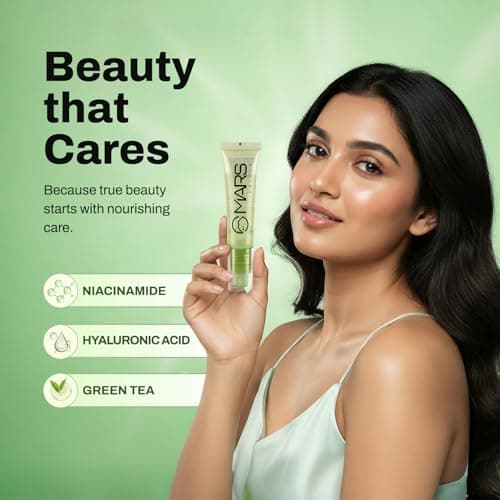 MARS Glow O' Clock Gel Primer for Face Makeup | Enriched with Green Tea Extracts | Dewy Primer | Long Lasting | Power Grip | Ideal for Dry Skin (30ml)