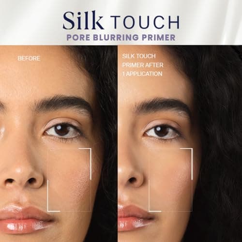 FLiCKA Silk Touch 3 in 1 Moisturizer and Primer for Face | Hydrating, Lightweight, Long-Lasting | Pore Minimizer | Dermatologically Tested | All Skin Types | Makeup Base | 60g | Cruelty-Free (Pack of 1)