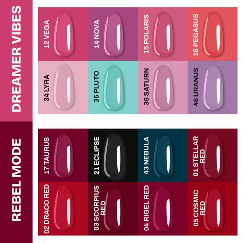MARS Cosmic Hues Nail Paint (10.0 ml) (41-TWILIGHT) | Intense Color | Ultra-Glossy Shine | Long-Lasting & Chip-Resistant | Non-Sticky | Quick-Drying Formula