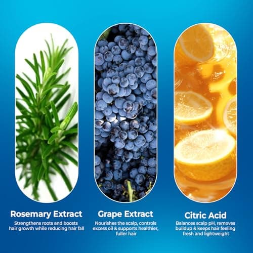 VINR Rosemary Water Spray for Hair Growth & Thickness | Infused With Vitis Vinifera | Enriched with Rice Water & Grape Extract | 100% Natural Rosemary Hair Mist | Controls Hairfall, Adds Shine & Softness | Fast-Absorbing (100 ml)