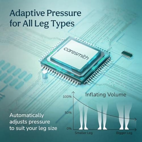 Caresmith Revive Leg Compression Massager with Powerful Controller | 4 Targeted Zones with 4 Modes | Foot Massager Machine for Pain Relief | Blood Circulation Massager