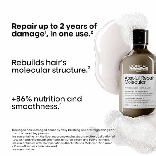 L'Oréal Professionnel Absolut Repair Molecular Sulfate-Free Deep Repairing Shampoo for Damaged Hair
