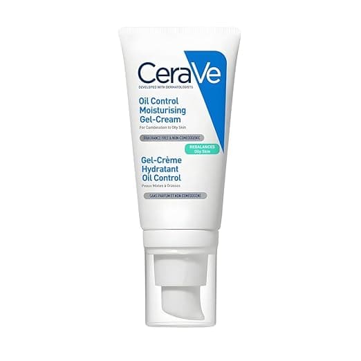 CeraVe Oil Control Gel Cream lightweight Moisturizer for Oily & Combination Skin with Ceramides, Hyaluronic Acid & Niacinamide | Dermatologist Recommended (52ml)