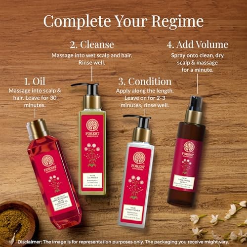 Forest Essentials Hair Thickening Spray Bhringraj & Shikakai | Volumizing Spray for Thicker, Fuller | With Vitamin B5 & Keratin | Help to boost growth