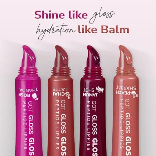 Mila Beauté Peptide Lip Gloss Balm I With SPF & Hyaluronic Acid I Plump & Fuller Lips I Hydrating & Shiny Lip Balm Non Sticky I Highly Pigmented I Soft & Nourished Lips - Chai Latte