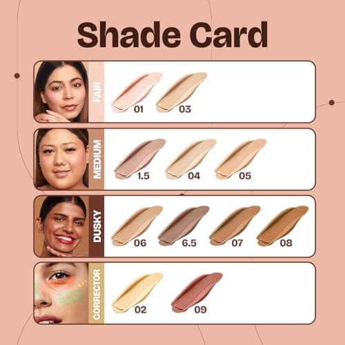 MARS SPF50 PA++++ Cancel Concealer with Radiant Natural Finish (6.0 ml) (06-HONEY GLOW) | Lightweight | Medium to High Coverage | Long-Lasting & Multi-Purpose | Crease Resistant