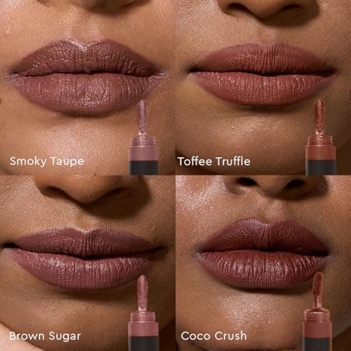 Kiro Four Play Non-Stop Airy Matte Liquid Lip Stack – Apex Brown, 6ml | 4 Brown Lipstick Shades | Long-lasting, Transfer-proof, Hydrating, Lightweight | Infused with Avocado & Apricot Oils