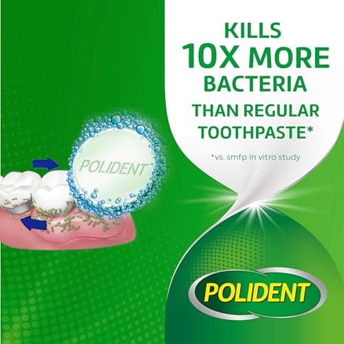 Polident 3 Minute Triple Mint Antibacterial Denture Cleanser