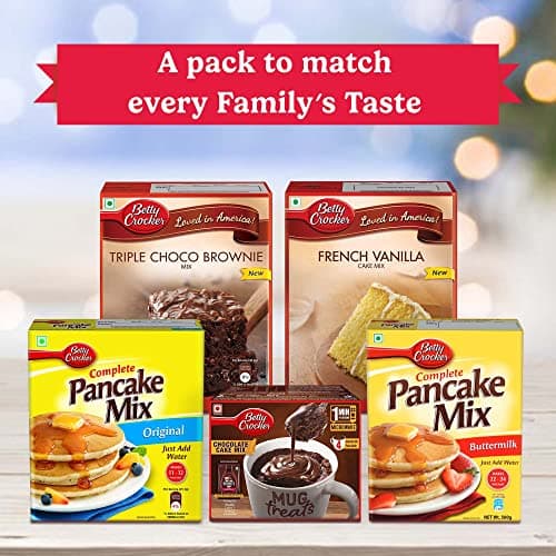 Betty Crocker Triple Chocolate Brownie Instant Cake Mix Powder| Cake Mix for Kids| No-Preservatives|425g