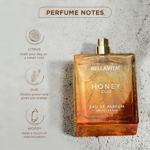 Bella Vita Luxury Honey Oud Long Lasting Perfume | Perfume for Man and Woman | EDP 100ml | Bergamot, Patchouli & Vanilla | Sweet, Woody & Spicy Premium Fragrance for Men and Women
