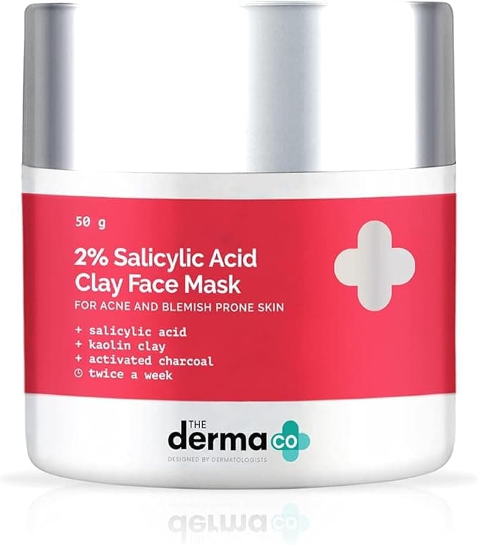 The Derma Co 2% Salicylic Acid Clay Face Mask for Men and Women for Acne & Blemish Prone Skin - 50 g(dermaco)