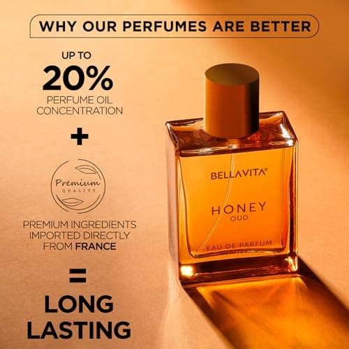 Bella Vita Luxury Honey Oud Long Lasting Perfume | Perfume for Man and Woman | EDP 100ml | Bergamot, Patchouli & Vanilla | Sweet, Woody & Spicy Premium Fragrance for Men and Women