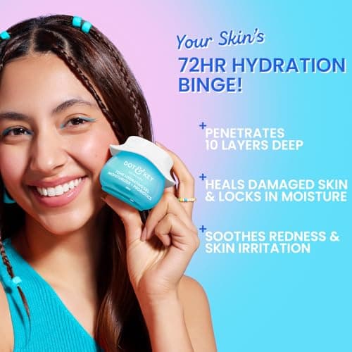 DOT & KEY 72Hr Hydrating Gel + Probiotics Moisturizer For Face With Hyaluronic Acid, Kombucha & Rice Water Lightweight Gel Oil Free Moisturizer | For Oily, Dull & Uneven Skin Tone I For All Skin Types | 60Ml