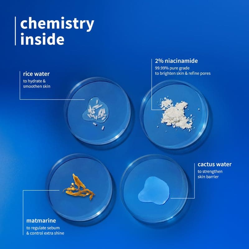 Plum 2% Niacinamide & Rice Water Superlight Gel Cream Moisturizer for Face | Oil-Free Hydration | Brightens, Fades Blemishes | Dermat-Tested | All Skin Types | Women & Men | 100% Vegan | 50 g