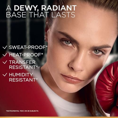 L’Oréal Paris Infallible 24H Tinted Serum Foundation, Light-weight Coverage, Dewy & Radiant Finish, Transfer-proof, 30ml