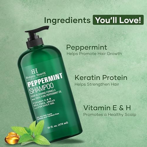 Botanic Hearth Peppermint Oil Shampoo 473 ml