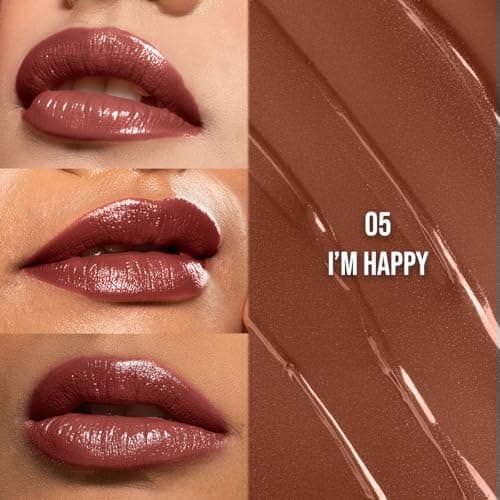 Staze 9to9 Gloss Lock 2-In-1 Liquid Lipstick | Lip Gloss For Long-Lasting Fuller & Plump Lips | Transfer-Proof&12h Long Stay With Intense Color Payoff | Lightweight & Comfortable | 05 I'm Happy | 7g