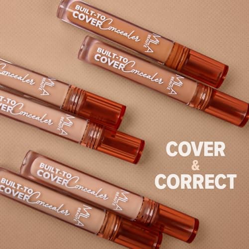 Mila Beauté Built to Cover Liquid Concealer for Women With Spf & Hyaluronic Acid| Full Coverage Matte Finish Concealer for Dark Circles | Easily Blendable & Waterproof Formula| Suitable for Indian Skin Tones - 101P Light Ivory