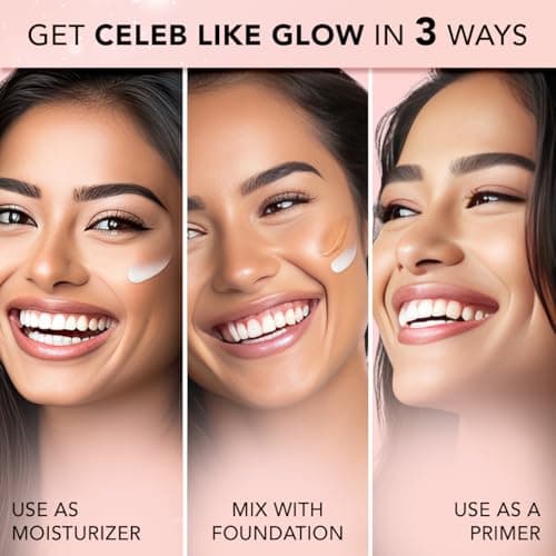 FACESCANADA Strobe Cream - Rose Gold, 30Ml | Primer + Highlighter + Moisturizer | Shea Butter & Hyaluronic Acid | Intense Hydration | Flawless Radiant Dewy Skin | Illuminating & Glowing Makeup Base