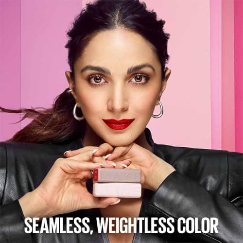 Maybelline New York Serum Lipstick (Satin) 8Hr weightless hydration, One-swipe bold color, Nude - 106 Maybe It's Soft, 4.2g