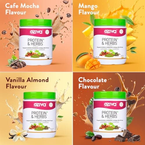 OZiva Protein & Herbs for Women, Chocolate, 16 Servings, 0g added Sugar