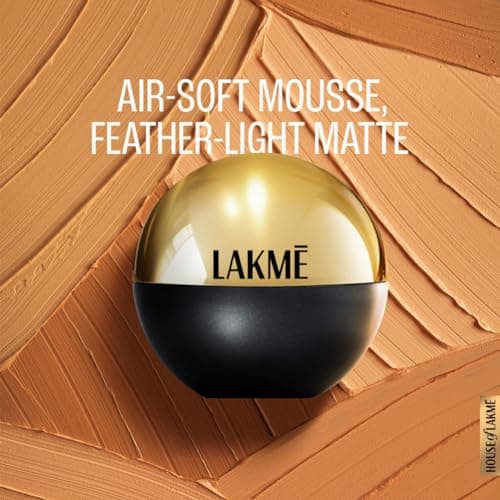 Lakme Xtraordin-airy Mattereal Mousse Foundation, Matte Finish, Minimizes Pores, Has SPF8, 05 Beige Honey 25g