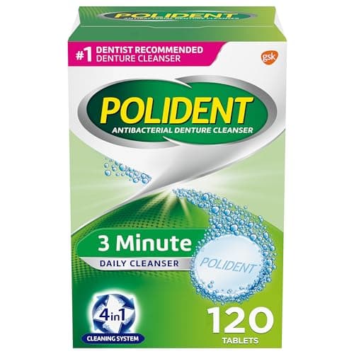 Polident 3 Minute Triple Mint Antibacterial Denture Cleanser