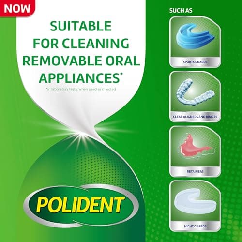 Polident 3 Minute Triple Mint Antibacterial Denture Cleanser
