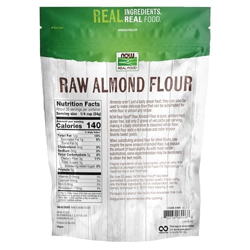 Now Foods Raw Almond Flour, 22 oz - Pack of 2