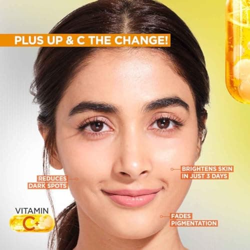 Garnier Vitamin C + Face Serum for Skin Brightening & Anti-Dark Spots|100X Stronger than Vit C |2% Niacinamide 0.5% Salicylic Acid/BHA |Suitable for Oily, Dry, Sensitive Skin |For Men & Women 30ml