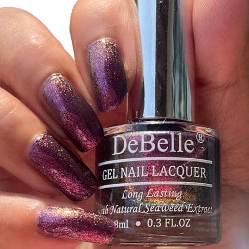 DeBelle Mermaid Collection (Chrome Iridescent Nail Polish Shades) (Magical Marina, 8ml (Pack of 1)) Purple Glitter Finish Shade