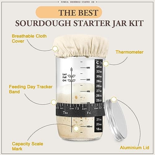 Sourdough Starter Jar, Sourdough Starter Kit, Sourdough Bread Baking Supplies