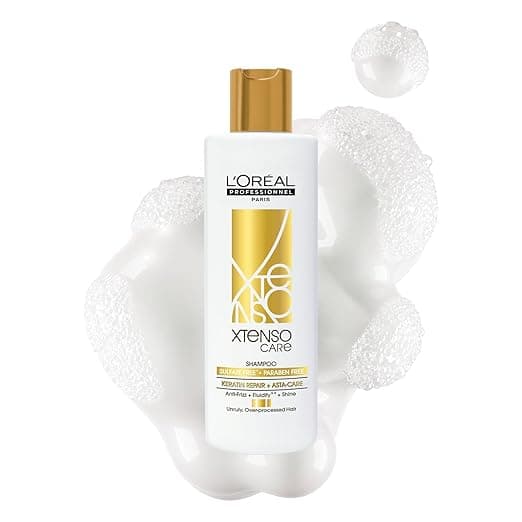 L'Oréal Professionnel Xtenso Care Sulfate-free* Shampoo | For all hair types | Gently cleanses, controls frizz and adds shine | With Keratin Repair and Asta-Care *without sulfate surfactants