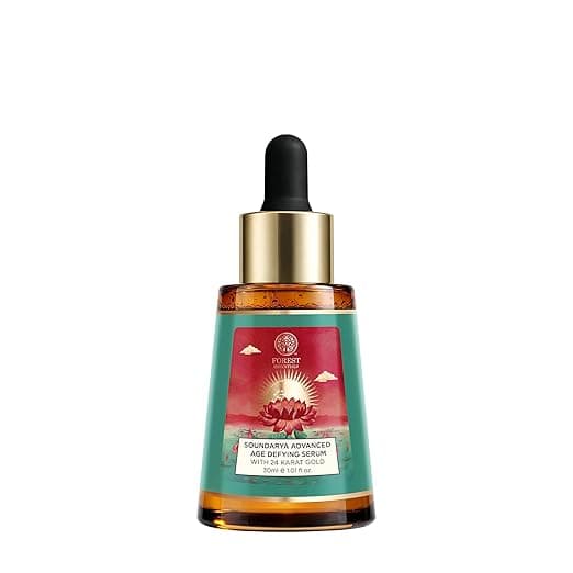 Forest Essentials Soundarya Anti Ageing Serum with 24K Gold | Ayurvedic Face Serum for Clarity, Pigmentation, Firming & Toning the Skin | With Pure Gold & Herbal Extracts