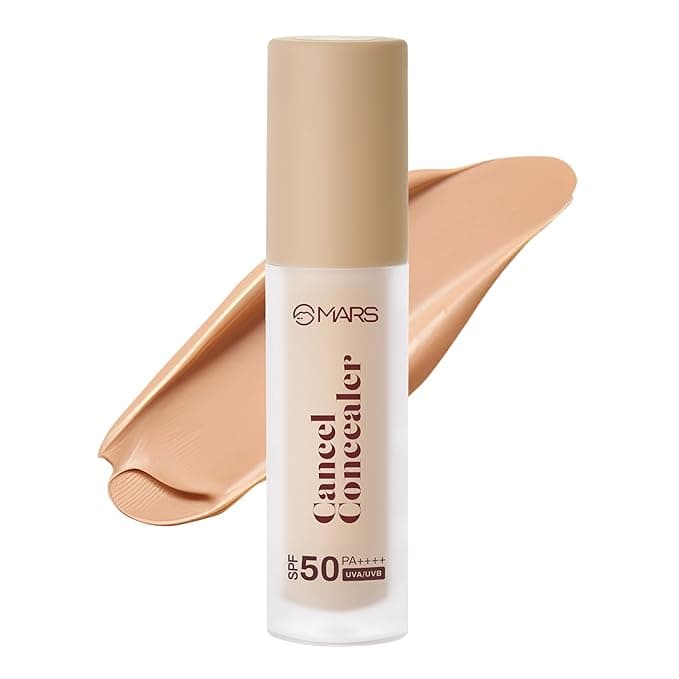 MARS SPF50 PA++++ Cancel Concealer with Radiant Natural Finish (6.0 ml) (06-HONEY GLOW) | Lightweight | Medium to High Coverage | Long-Lasting & Multi-Purpose | Crease Resistant