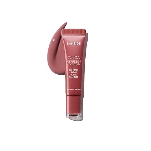 Laneige Glaze Craze Tinted Lip Serum | Plumping, Nourishing Hydration with Polypeptide and Ceramides | Lip Balm for Dry & Chapped Lips |Ultra Glamorous Shiny Lips