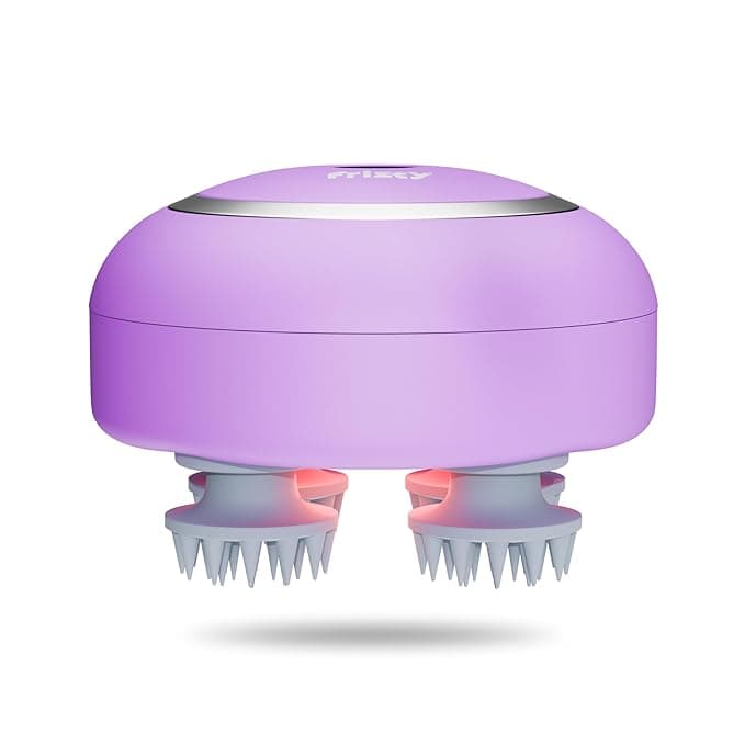 Frizty Scalp Massage | Hair Massager for Hair Growth | Head Massager | Red light for hair | 96 Silicon Kneading Points Detachable Head, Stress Relief (Lavender)